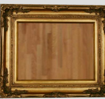 镀金边欧式油画框SU模型下载_sketchup草图大师SKP模型