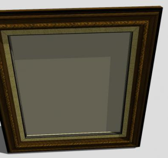 老式木质油画画框SU模型下载_sketchup草图大师SKP模型