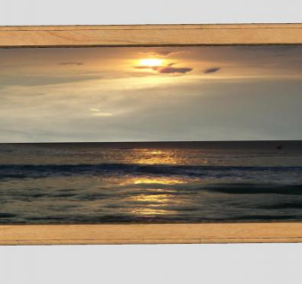 海上的日落挂画SU模型下载_sketchup草图大师SKP模型