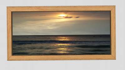 海上的日落挂画SU模型下载_sketchup草图大师SKP模型