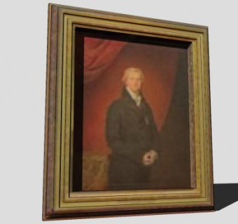 英国名人肖像画油画SU模型下载_sketchup草图大师SKP模型