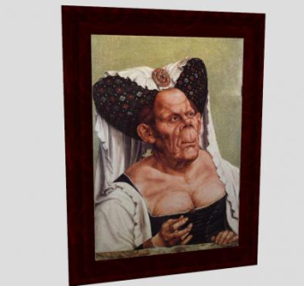 艺术绘画裱框油画SU模型下载_sketchup草图大师SKP模型