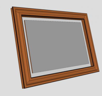 A3尺寸的相框木独立架SU模型下载_sketchup草图大师SKP模型