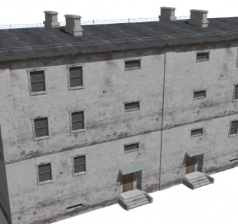 老旧的工业厂房建筑SU模型