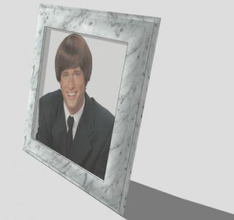 欧美男士肖像照片相框SU模型下载_sketchup草图大师SKP模型