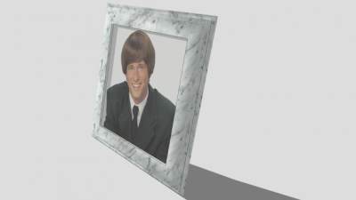 欧美男士肖像照片相框SU模型下载_sketchup草图大师SKP模型