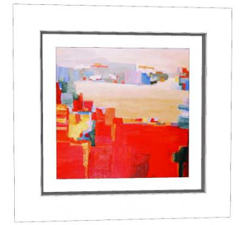 现代抽象派绘画白色相框装饰SU模型下载_sketchup草图大师SKP模型