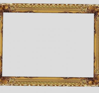 镀金边油画画框SU模型下载_sketchup草图大师SKP模型