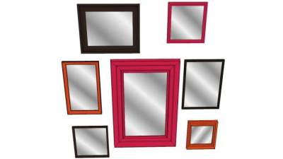 各种尺寸颜色的挂画相框SU模型下载_sketchup草图大师SKP模型