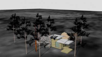 避难所建筑房子SU模型下载_sketchup草图大师SKP模型