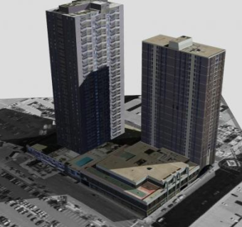 现代行政大楼建筑SU模型下载_sketchup草图大师SKP模型