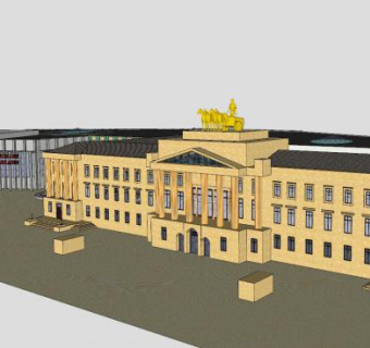 布伦瑞克城堡建筑SU模型下载_sketchup草图大师SKP模型