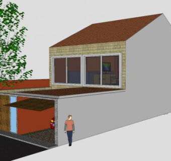 乡村双层建筑SU模型下载_sketchup草图大师SKP模型