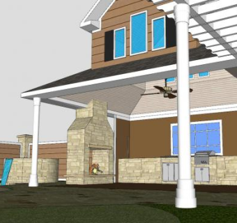 福勒斯特公馆建筑房子SU模型下载_sketchup草图大师SKP模型