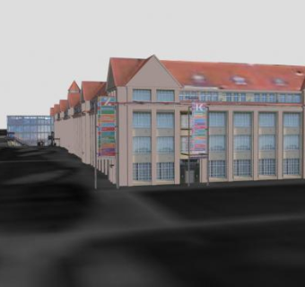 卡尔斯鲁厄建筑SU模型下载_sketchup草图大师SKP模型