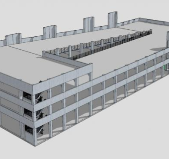 停车场车站SU模型下载_sketchup草图大师SKP模型
