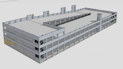 停车场车站SU模型下载_sketchup草图大师SKP模型