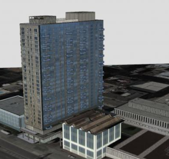 现代房子建筑大厦住宅SU模型下载_sketchup草图大师SKP模型