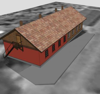 初级军官之家房子SU模型下载_sketchup草图大师SKP模型