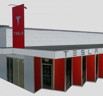 特斯拉建筑SU模型下载_sketchup草图大师SKP模型