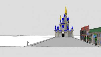 娱乐乐园建筑SU模型下载_sketchup草图大师SKP模型