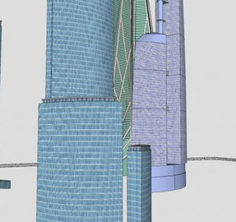 莫斯科城高层建筑SU模型下载_sketchup草图大师SKP模型