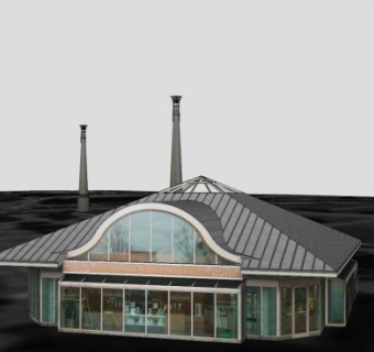 纪念奥林匹克公园建筑SU模型下载_sketchup草图大师SKP模型