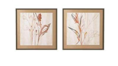 现代花卉双联背景墙挂画SU模型下载_sketchup草图大师SKP模型