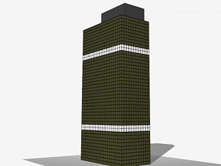 第三大街高层建筑SU模型下载_sketchup草图大师SKP模型