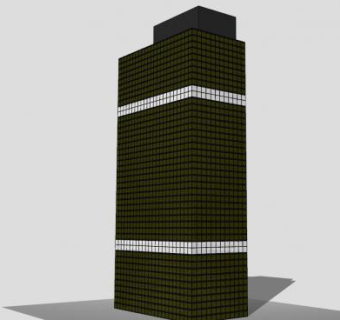 第三大街高层建筑SU模型下载_sketchup草图大师SKP模型