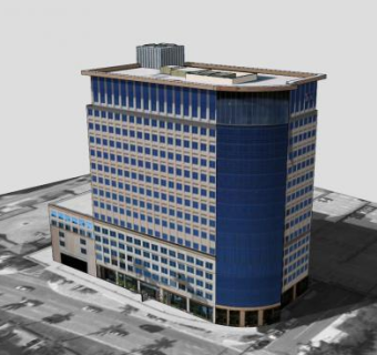 现代高塔高层建筑SU模型下载_sketchup草图大师SKP模型