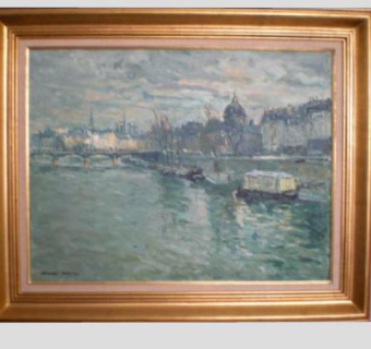 巴黎景观油画挂画SU模型下载_sketchup草图大师SKP模型