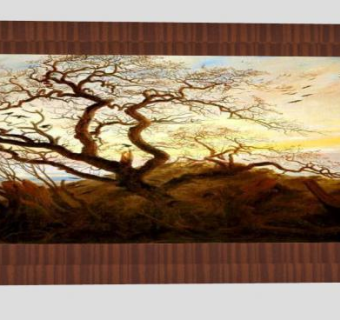 山中树景摄影相框SU模型下载_sketchup草图大师SKP模型