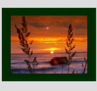 海滩落日风景摄影相框挂画SU模型下载_sketchup草图大师SKP模型