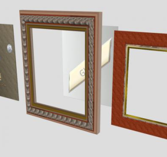 维多利亚时代花边照片相框SU模型下载_sketchup草图大师SKP模型