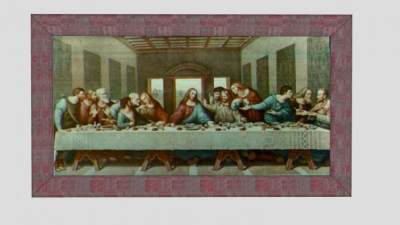 《最后的晚餐》油画装饰画SU模型下载_sketchup草图大师SKP模型