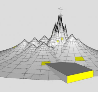 太空山房子建筑SU模型下载_sketchup草图大师SKP模型