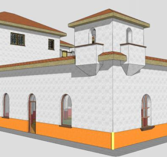 克鲁斯亮点建筑SU模型下载_sketchup草图大师SKP模型