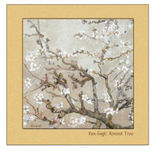 梵高《开花的杏树》油画挂画SU模型下载_sketchup草图大师SKP模型