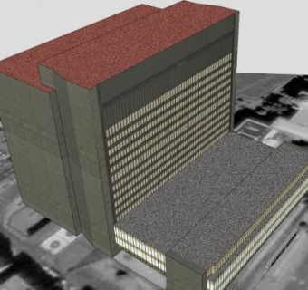法院办公楼建筑SU模型下载_sketchup草图大师SKP模型