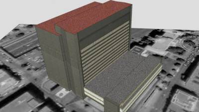 法院办公楼建筑SU模型下载_sketchup草图大师SKP模型