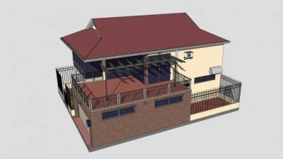 典型风格房子建筑SU模型下载_sketchup草图大师SKP模型