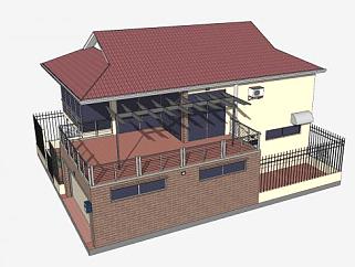 典型风格房子建筑SU模型下载_sketchup草图大师SKP模型
