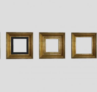 描金木制画框系列SU模型下载_sketchup草图大师SKP模型