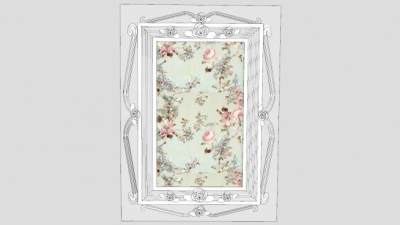 欧式风格相框花卉挂画SU模型下载_sketchup草图大师SKP模型