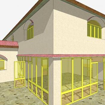 现代房子建筑户外住宅SU模型下载_sketchup草图大师SKP模型