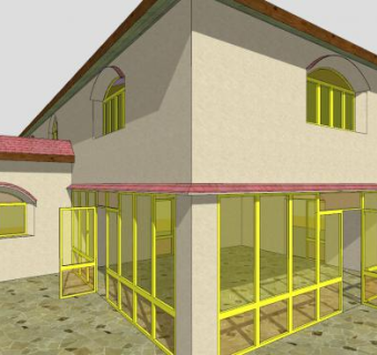 现代房子建筑户外住宅SU模型下载_sketchup草图大师SKP模型