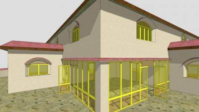 现代房子建筑户外住宅SU模型下载_sketchup草图大师SKP模型