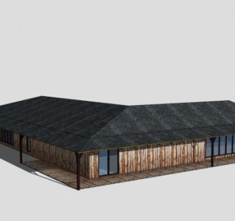 现代小木屋SU模型下载_sketchup草图大师SKP模型