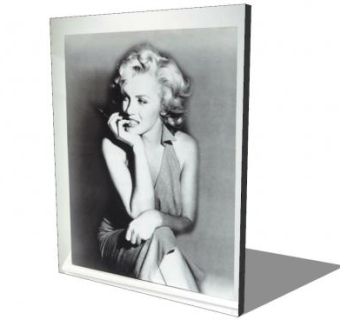 玛丽莲梦露素描绘画挂画SU模型下载_sketchup草图大师SKP模型